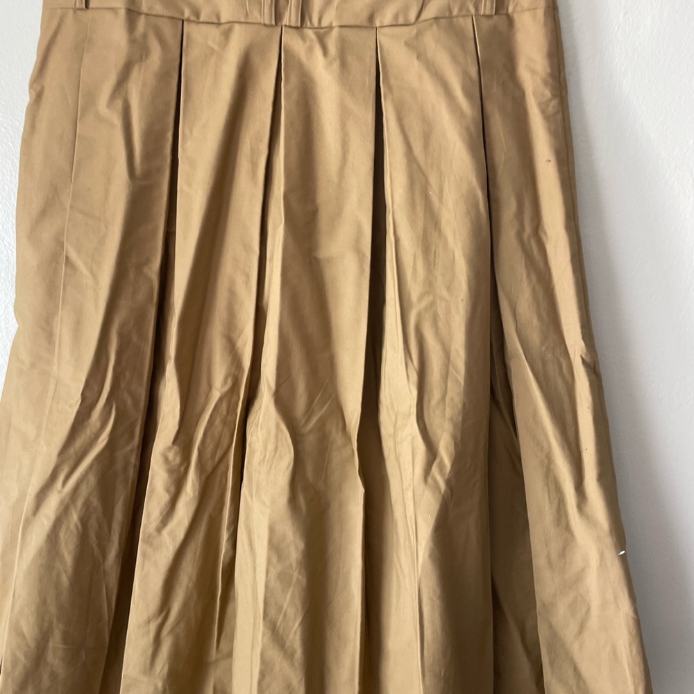 Elegant Tan A-Line Skirt - Picture 7 of 11